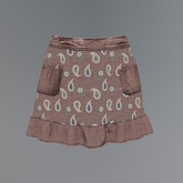 Tan Paisley Mesh Skirt box