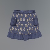 Navy Paisley Mesh Skirt box