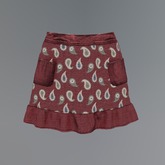 Wine Paisley Mesh Skirt box
