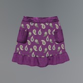 Purple Paisley Mesh Skirt