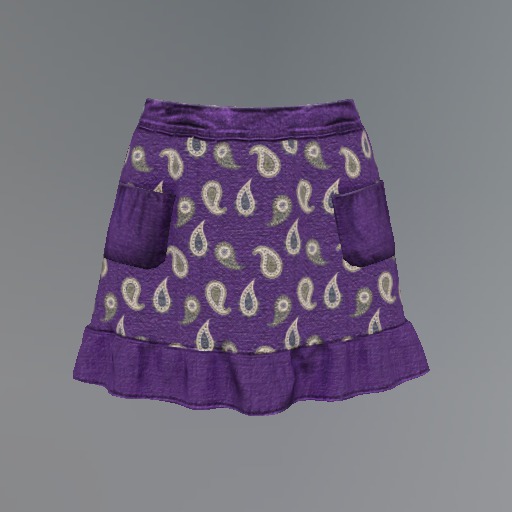 Violet Paisley Mesh Skirt