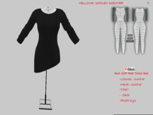 HELLO.INK Woolen Sweater Black