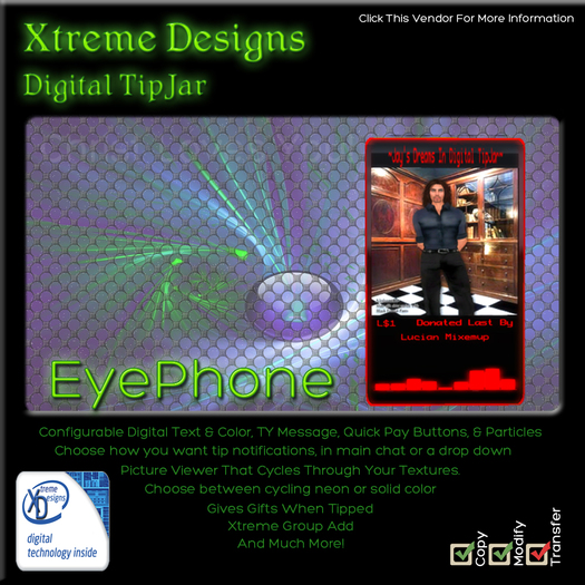 ♬ ♩ ♭ ♪  Dreams In Digital TipJar (EyePhone) ♪ ♭♩♬ 