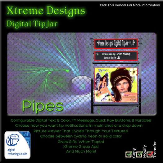 ♬ ♩ ♭ ♪  Dreams In Digital TipJar (Pipes) ♪ ♭♩♬ 