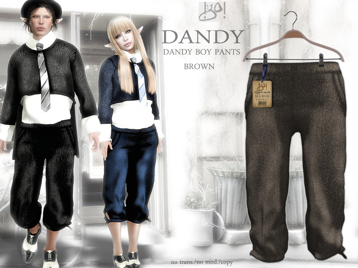 !gO! Dandy Boy pants - Brown