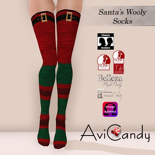 AVICANDY Santas Wooly Socks