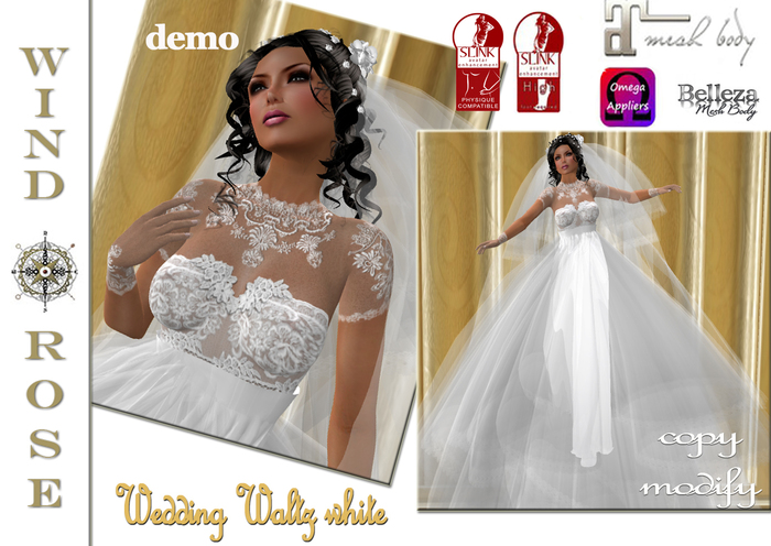 *WR* Wedding Waltz DEMO outfit /Slink, Maitreya, Belleza, Omega/