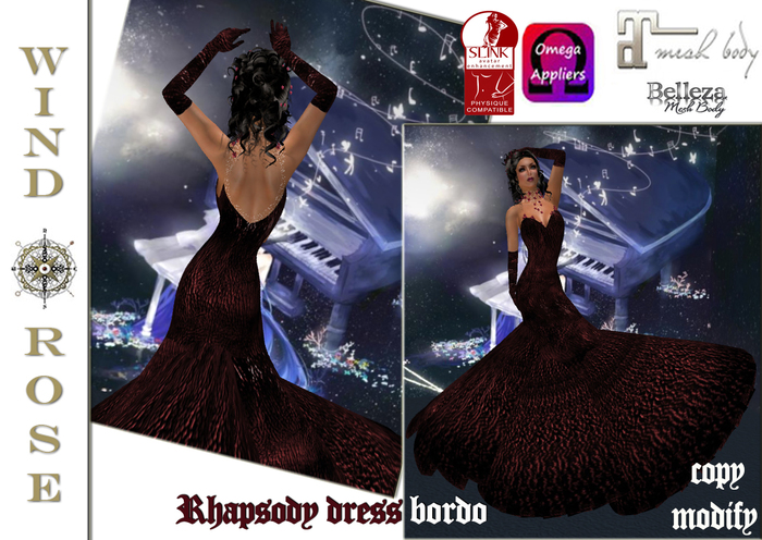 *WR* Rhapsody  bordo dress /Maitreya autohide/