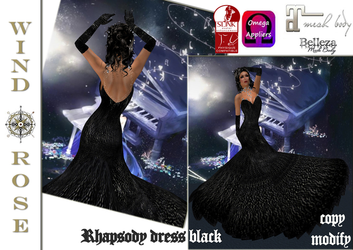 *WR* Rhapsody  black dress /Maitreya autohide/