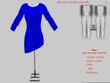 HELLO.INK Woolen Sweater  Blue