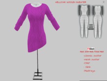 HELLO.INK Woolen Sweater  Purple