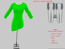 HELLO.INK Woolen Sweater Green