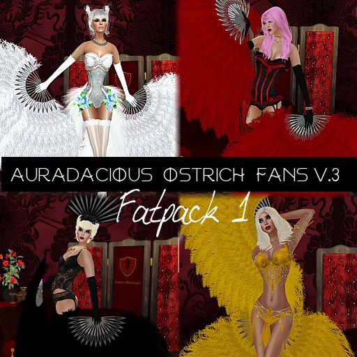 ::AU::  Ostrich Feather Fans Fatpack 1