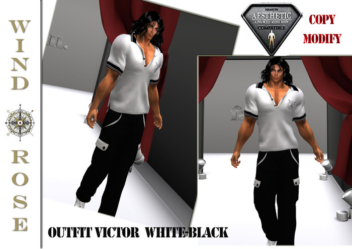 *WR* Outfit Victor white-black DEMO (for AESTHETIC/Niramyth)