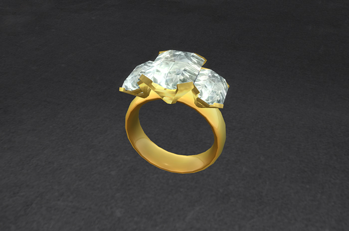Three Diamonds Ring (yellow)
