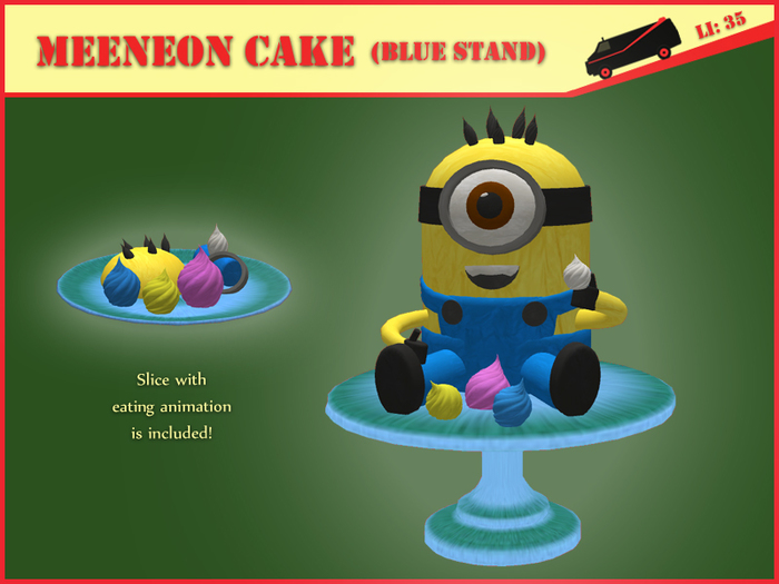 Meeneon Cake - Blue Stand 