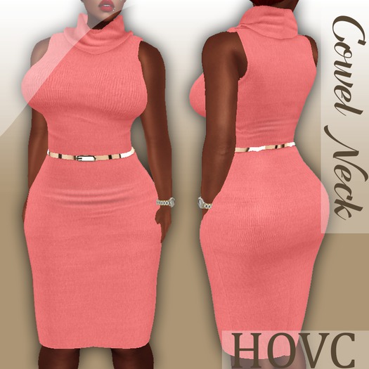 HOVC_Cowel Neck Dress DEMO