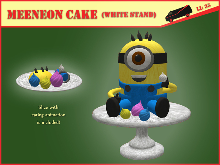 Meeneon Cake - White Stand 