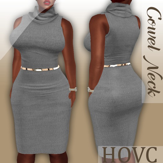 HOVC_Cowel Neck Dress DEMO