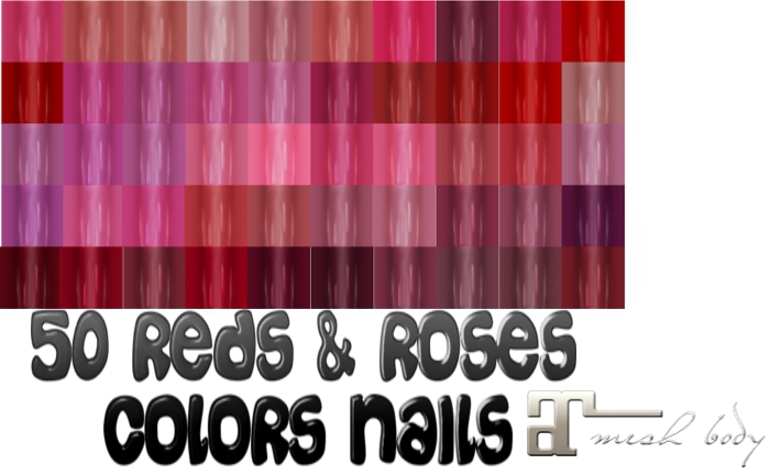 Maitreya Reds & Roses 50 Fingernails & Toenails Fat Pack