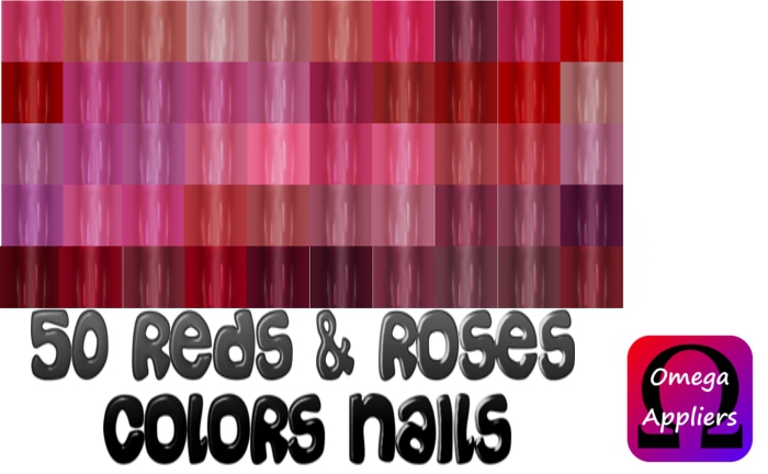 Omega Reds & Roses 50 Fingernails & Toenails Fat Pack