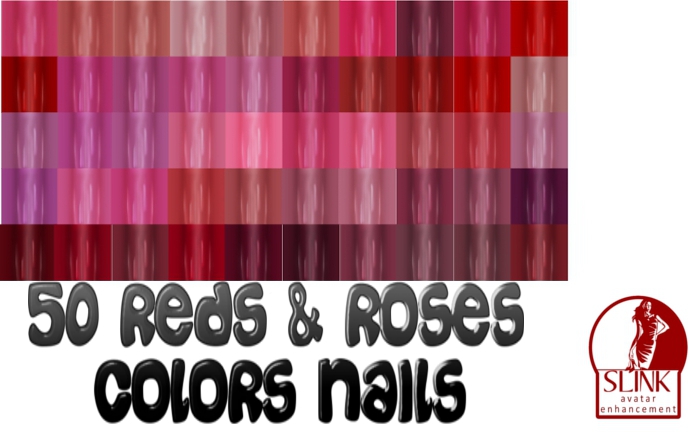 Slink Reds & Roses 50 Fingernails & Toenails Fat Pack