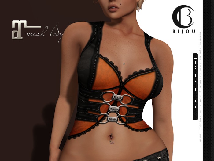 | .Bijou. | BikerVest Orange! ~ Maitreya Applier ONLY !!!