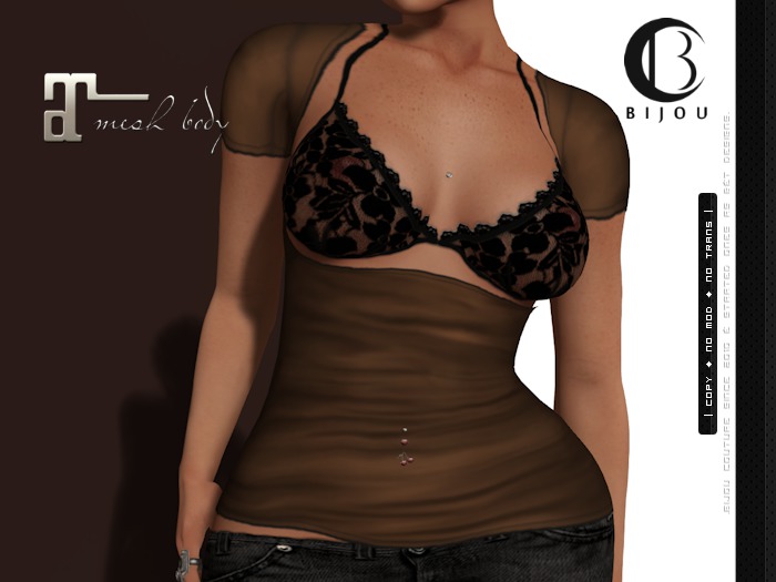 | .Bijou. | Fashion Top Brown! ~ Maitreya Applier ONLY !!!