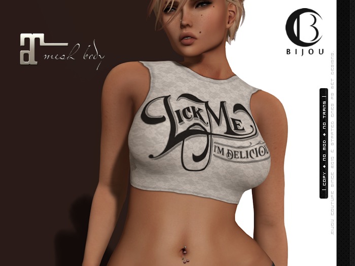 | .Bijou. | CropTop LickMe! ~ Maitreya Applier ONLY !!! (Few Hours Left 60%Off))