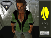 ZEST MAN green and  black v shirt boxed