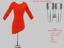 HELLO.INK Woolen Sweater  Red