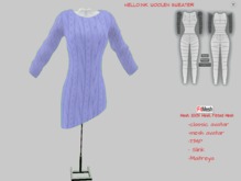 HELLO.INK Woolen Sweater  Baby Blue