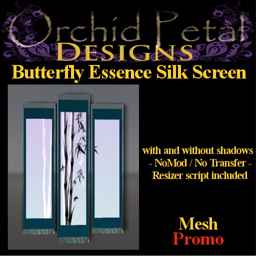 -OPD- Bamboo and Blossoms Silk Screen [boxed]