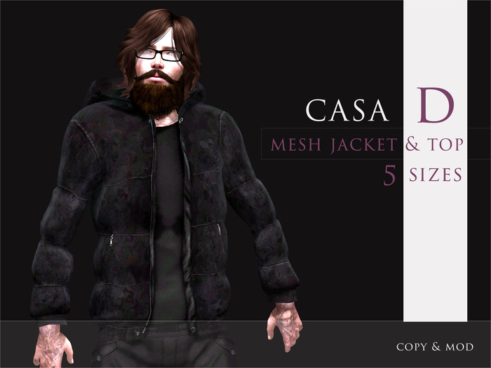 Casa D Padded Jacket abstract purple