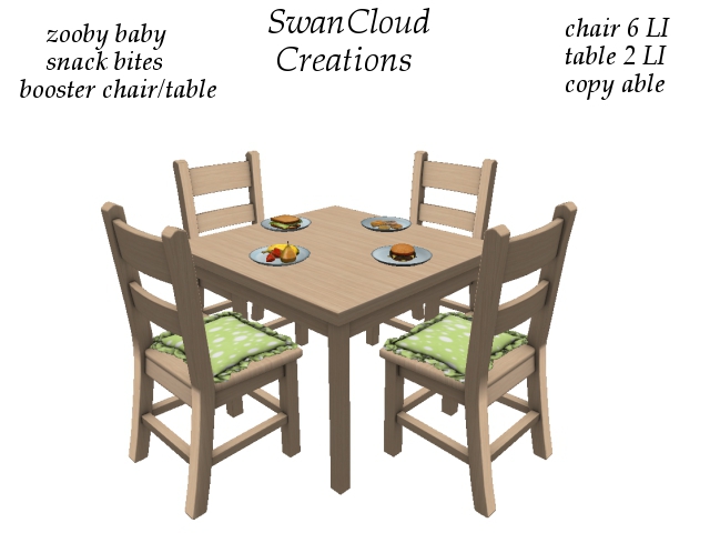 SwanCloud Creations Zooby Snack Bites Table Set Maya Boxed
