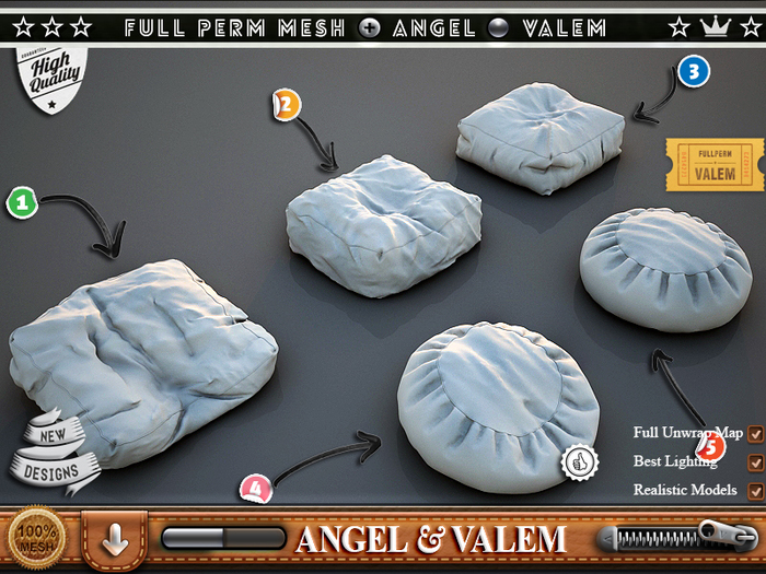 .::VALEM::.  Full Perm Cushion # 1160