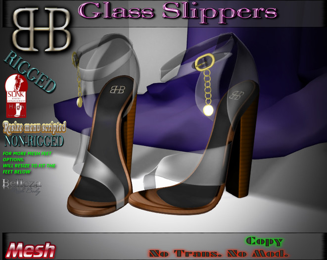 !!BHB!! (FALL 2015) CEEGAN GLASS SLIPPERS HEELS(ADD)