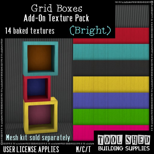 Tool Shed - Grid Boxes Add-On (Bright)