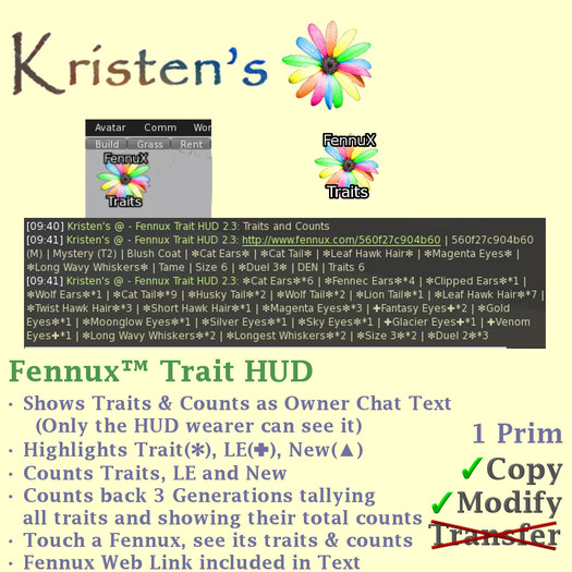 Kristen's @ - Fennux Trait HUD