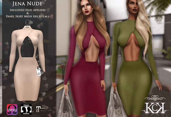 :::KC::: Jena Dress Nude