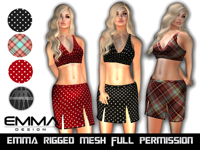 Emma Full Perm Rigged Mesh Vega Dress
