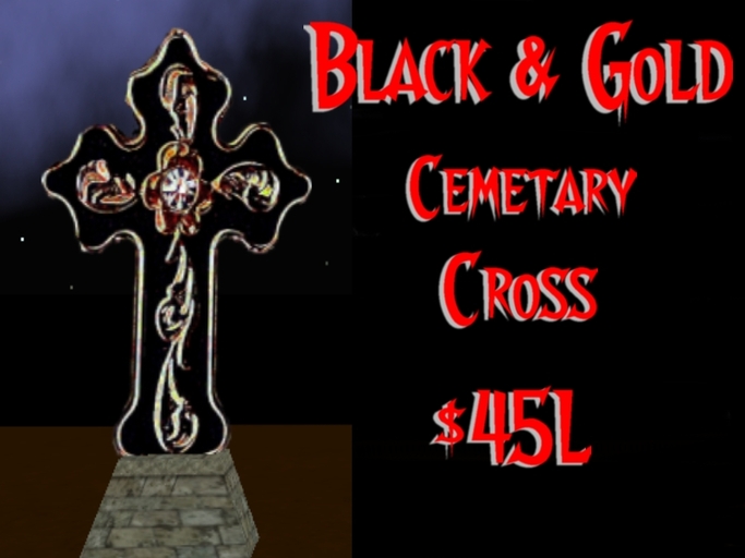 Black Gold Cross w/base