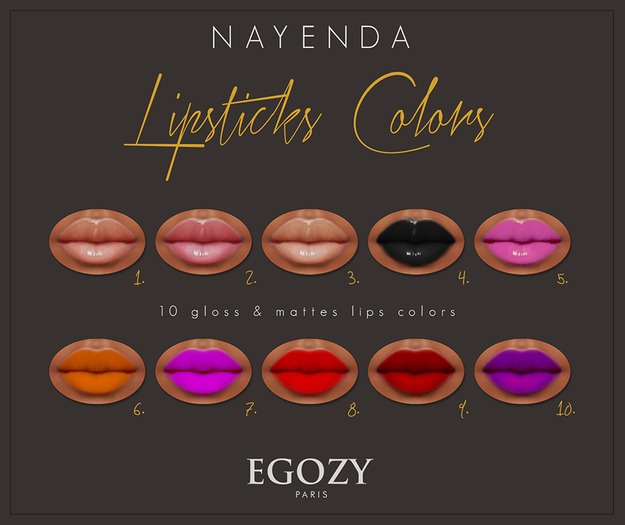 Egozy.Nayenda (Collection Lipsticks)
