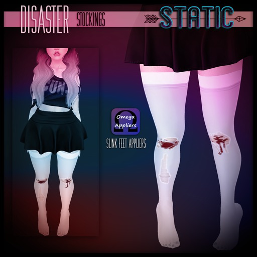 [-S-] Disaster Stockings - Black