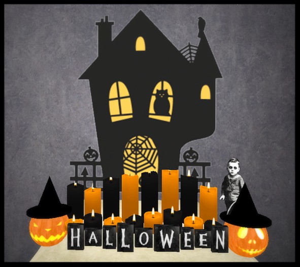 Halloween Spooky House Candles