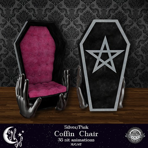 *NW* Coffin Chair - Silver/Pink