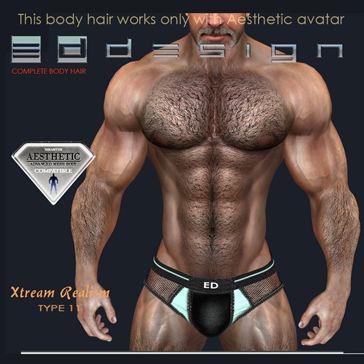 EDDESIGN BODY HAIR TYPE 11 - For Aesthetic Avatar
