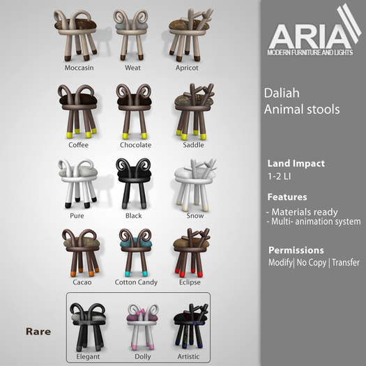 [ARIA] Daliah animal stool -Goat- Elegant - Rare