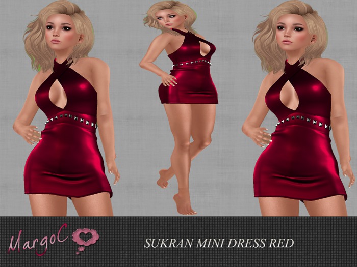 DEMO SUKRAN  MINI DRESS RED - MargoC