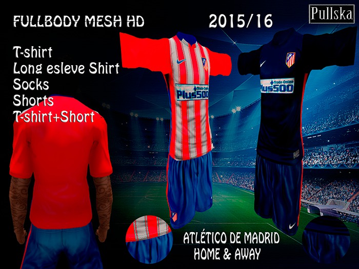 KITS ATLETICO DE MADRID HOME / AWAY 15/16